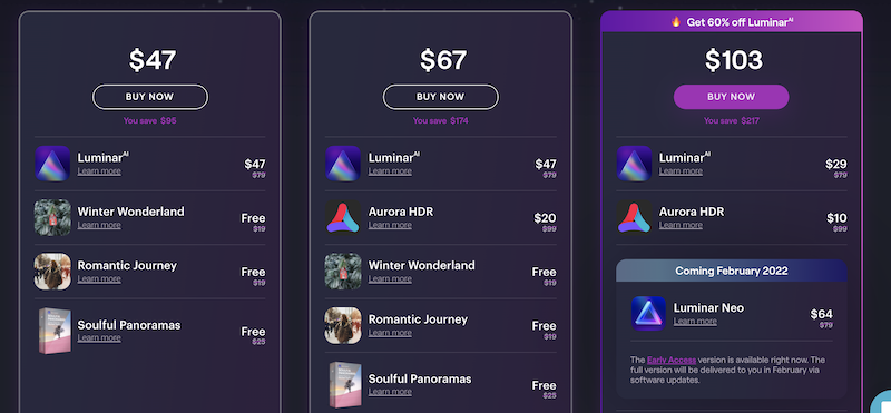 Kosten für luminar ai Bildbearbeitung