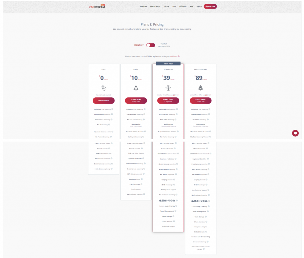 software di streaming live