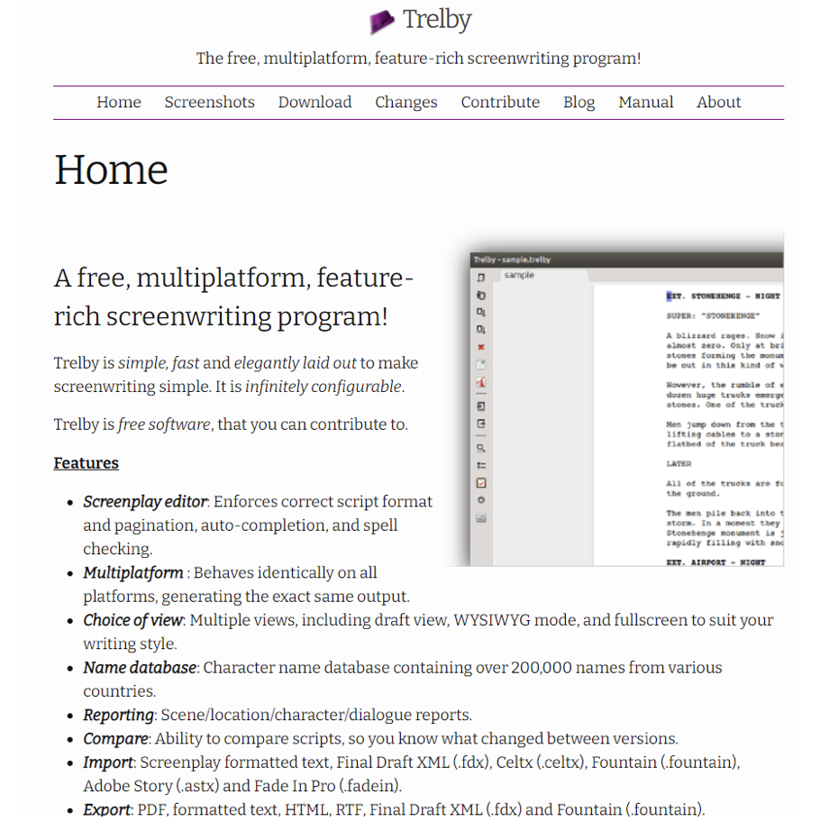 Trelby-Software