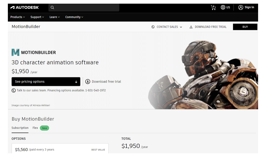 разработчик программного обеспечения для захвата движения