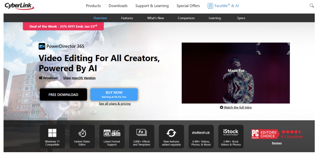 захват движения киберлинк