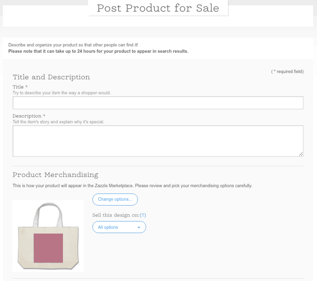 Zazzle Tote Dijual