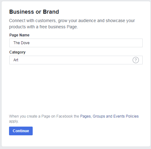 Classificação da página de negócios do Facebook