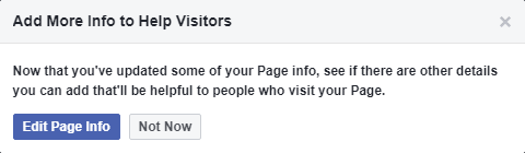 etapas para configurar uma página comercial do Facebook