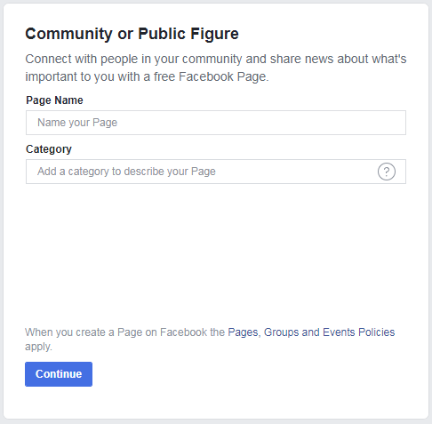 comment créer une page d'entreprise facebook