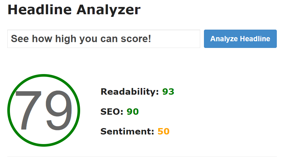 ตัววิเคราะห์พาดหัวสำหรับรายการตรวจสอบการโพสต์บล็อก SEO