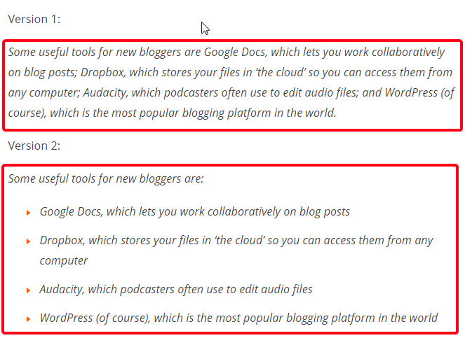 how to write engaging blog posts using lists