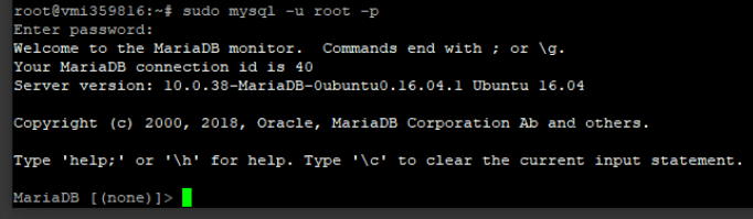 MariaDB Yüklendi