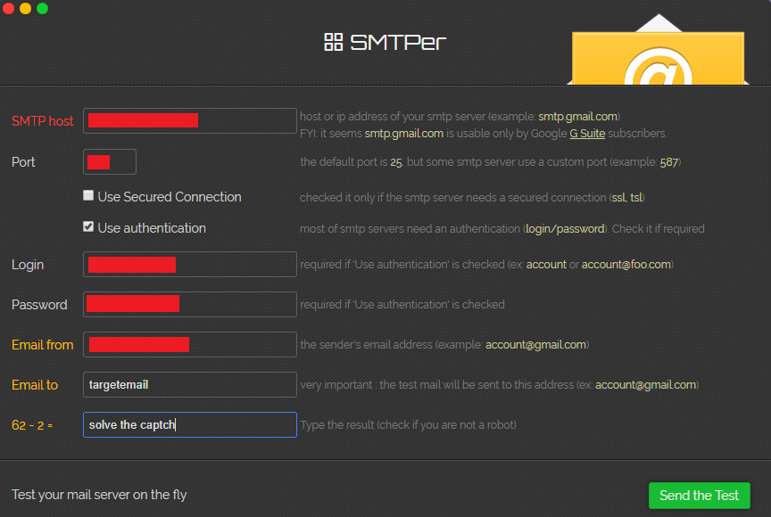 ทดสอบ SMTP ด้วย SMTPER.NET