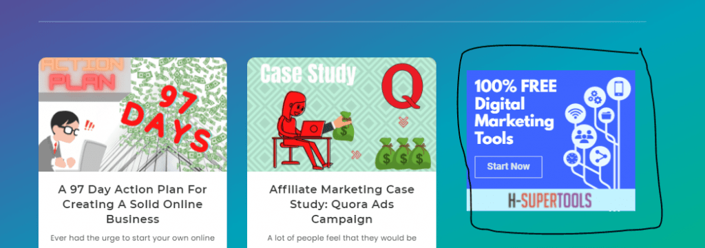 Affiliate-Marketing-Geschäft über Banner