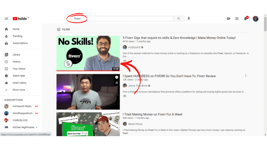 Fiverr ile ilgili videomuz youtube'da zirvede Nasıl 100.000 abone oldum