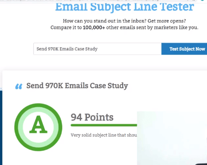 testeur de la ligne d'objet des e-mails de SEndCheckIt
