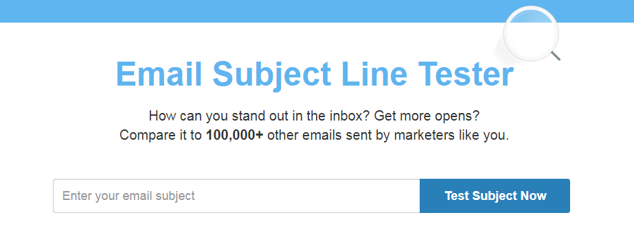testeur de la ligne d'objet des e-mails