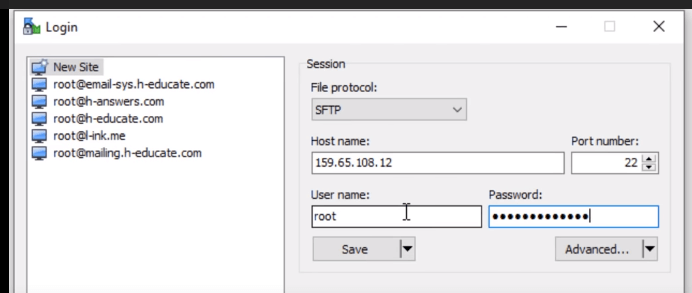 Site nou folosind WINSCP