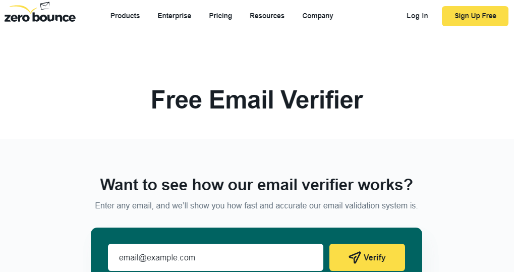 ZeroBounce無料メール検証ツール