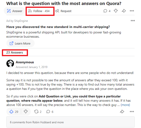 Pytania Quora z większością obserwujących