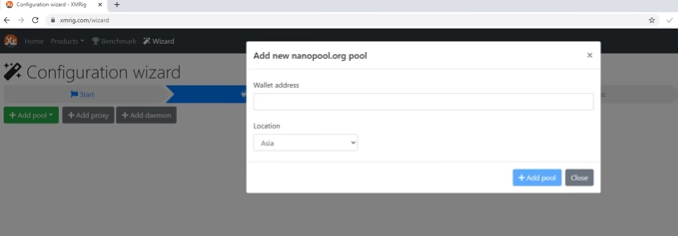 为 Android 加密挖掘添加 Nanopool