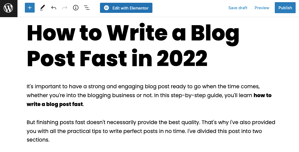 Cara menulis posting blog dengan cepat
