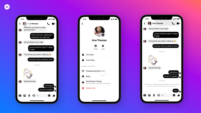 Chat a scomparsa di Messenger