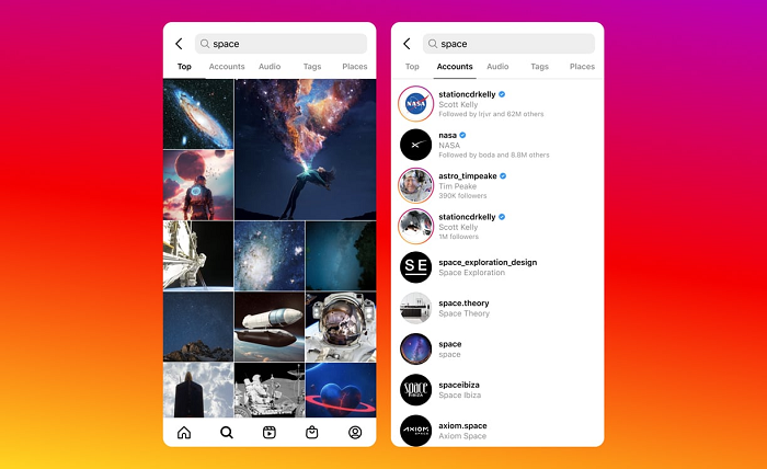 Instagram検索の例