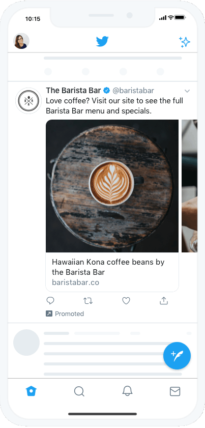 Esempio di annuncio carosello di Twitter