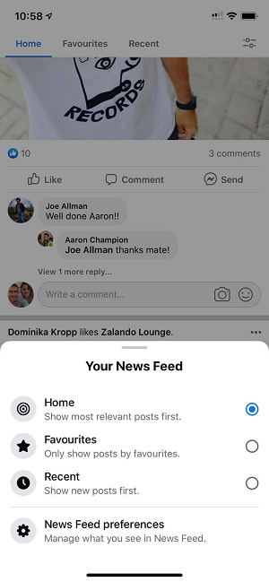 Facebookニュースフィードの代替