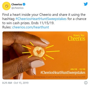 Cheerios Instagram-Kampagne