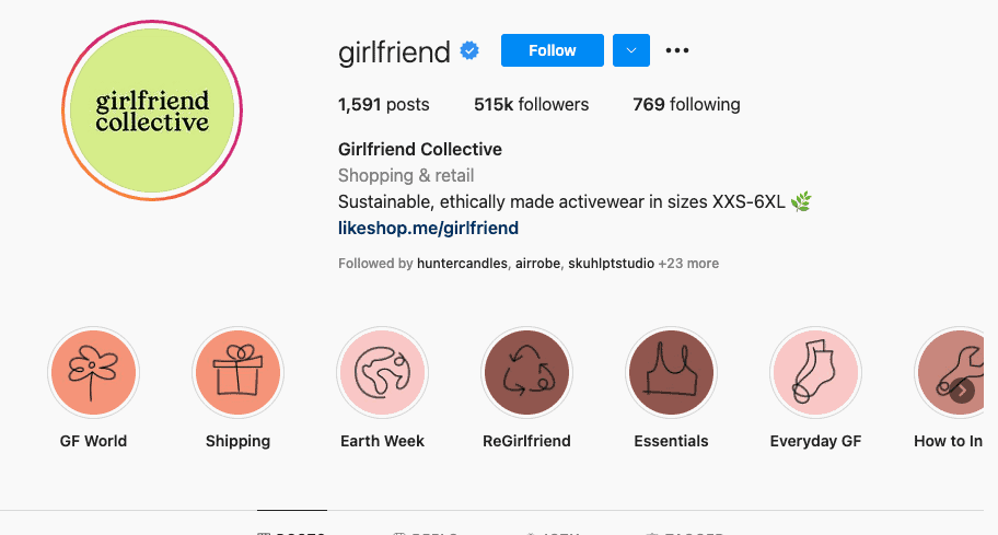 ชีวประวัติ Instagram ของ Girlfriend Collective
