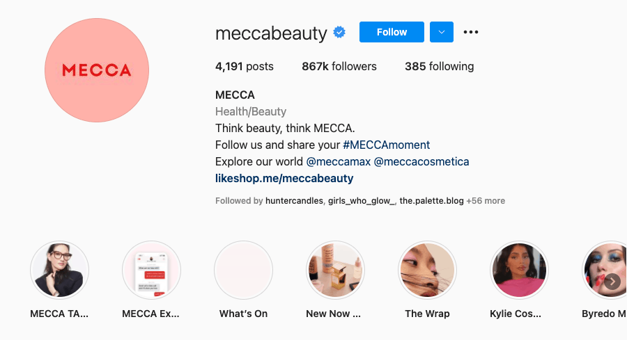 เมกกะ Instagram bio