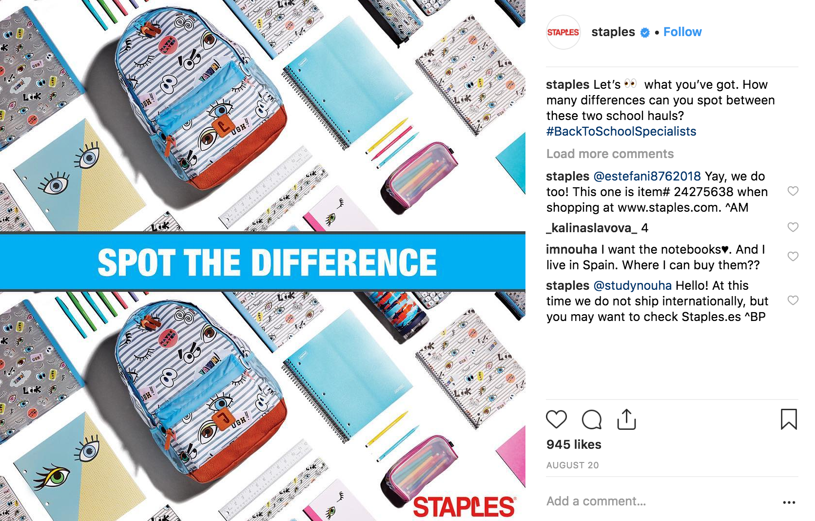 En İyi Instagram Kampanyaları 2018 - Staples - Sked Social