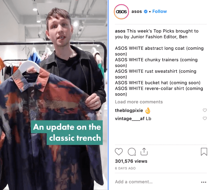 แบรนด์แฟชั่นบน Instagram - ASOS - Sked Social