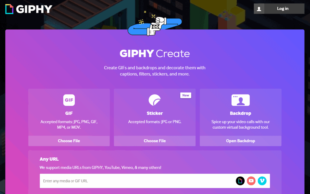Creador de gifs GIPHY