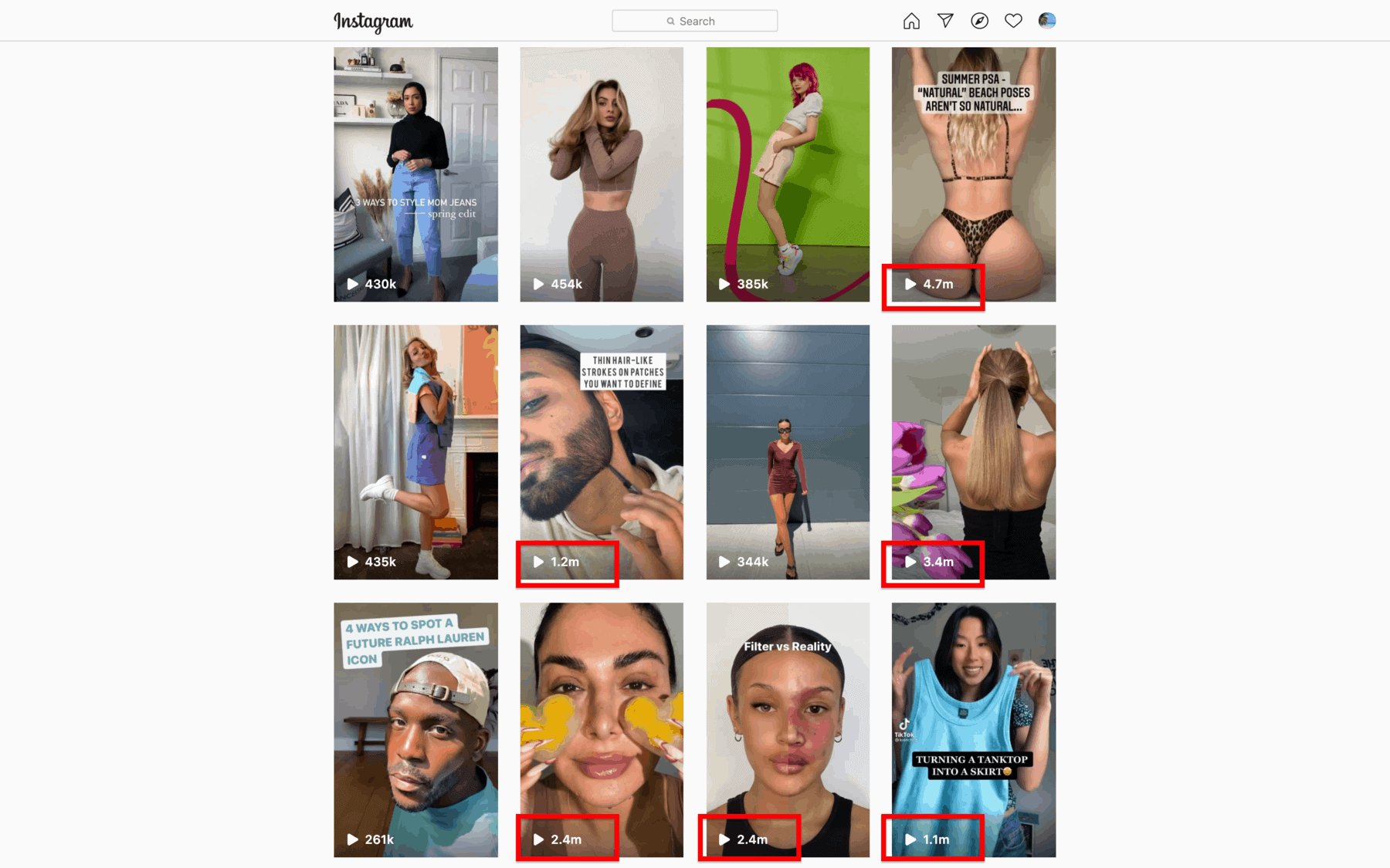 Seria ASOS Instagram Reels cu mii de vizualizări