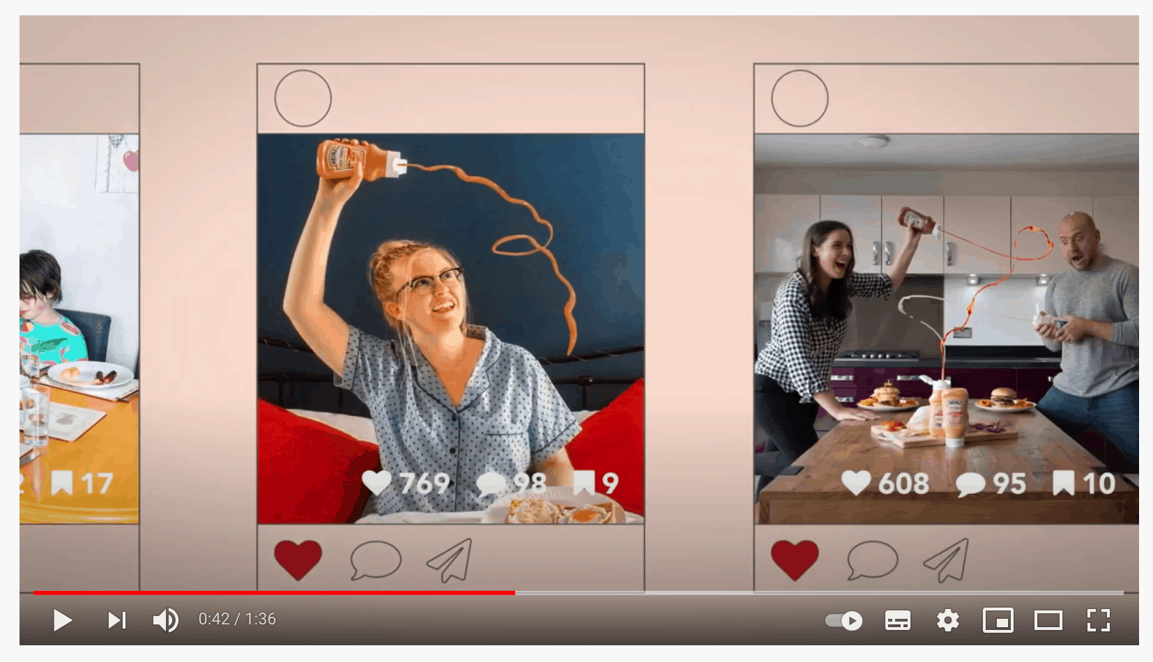 Influencerii stoarce sticla de sos Heinz