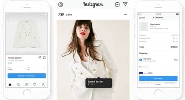 Instagram-Einkaufsfunktion mit Produktaktualisierung, einkaufbarem Beitrag und Checkout-Bildern