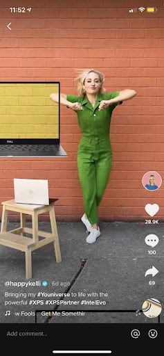Happy Kelli dansant sur son TikTok