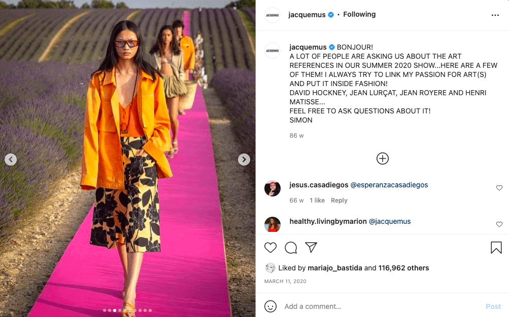 Podiumul JacqueMus