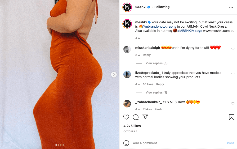 Postare pe Instagram Meshki