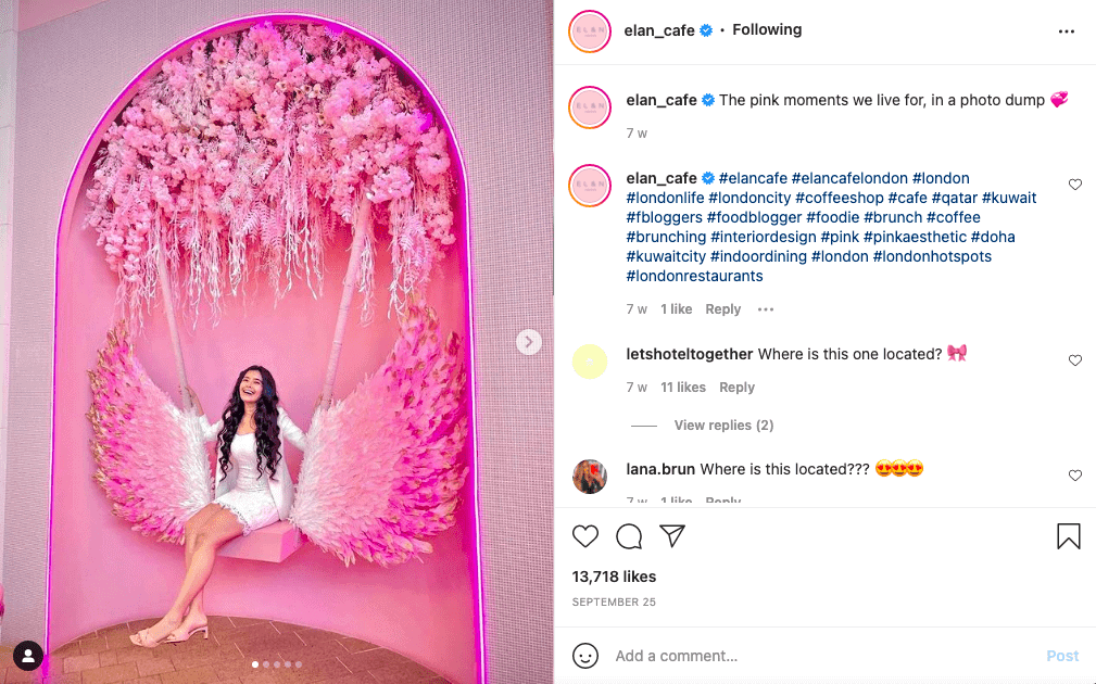 Elan Instagram poză cu culori strălucitoare