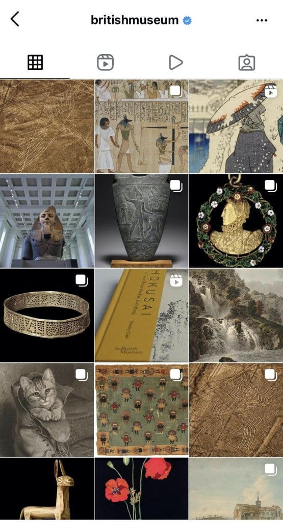 Fluxul Instagram al Muzeului Britanic