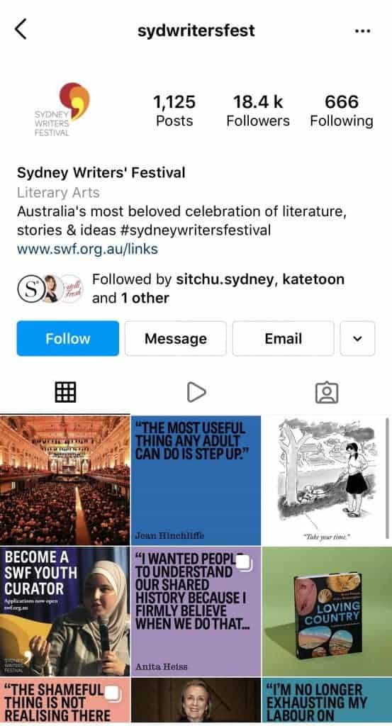 Profil Instagram SWF