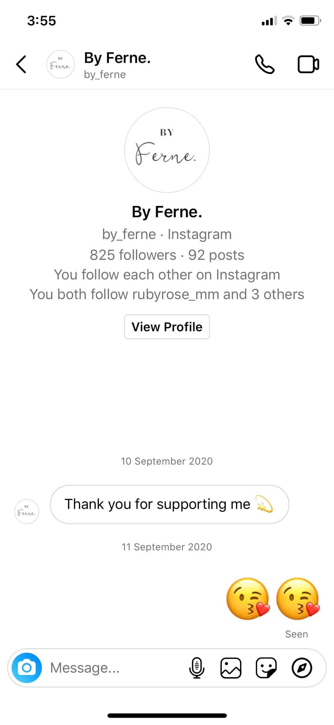 @ Ferne Respuesta instantánea de Instagram para seguir