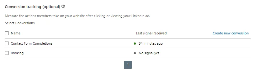 Suivi des conversions d'annonces de conversation LinkedIn