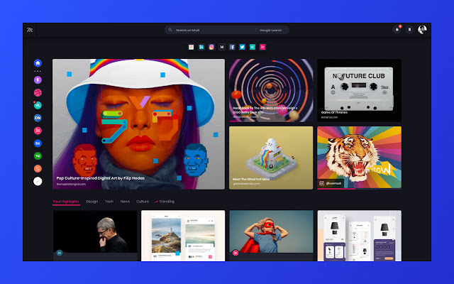 Extensions Muzli Chrome pour les concepteurs