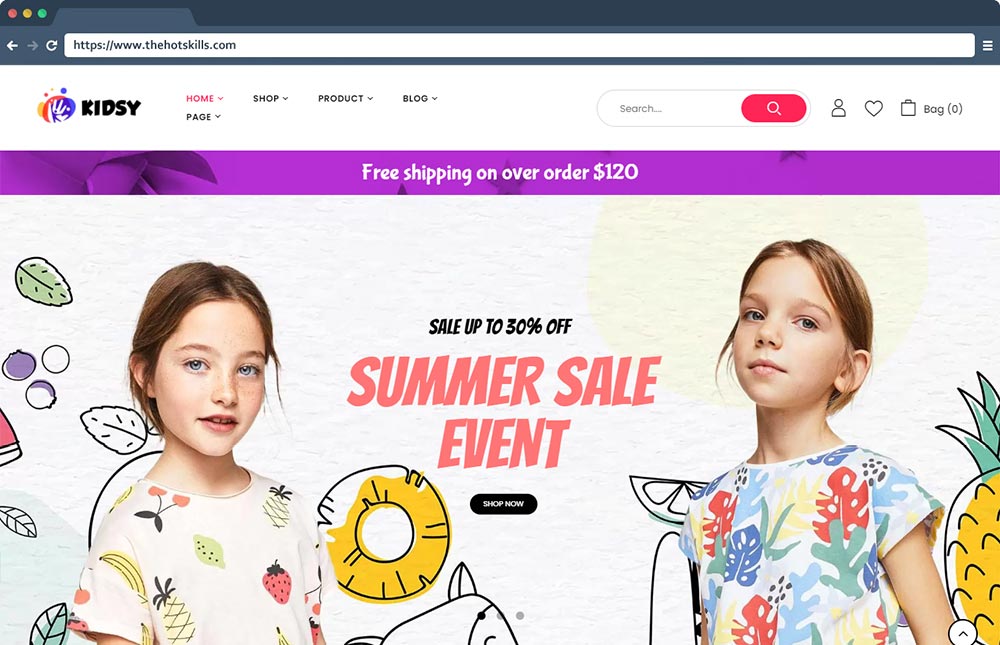 Kidsy – Çocuk Mağazası ve Bebek Mağazası WooCommerce Teması