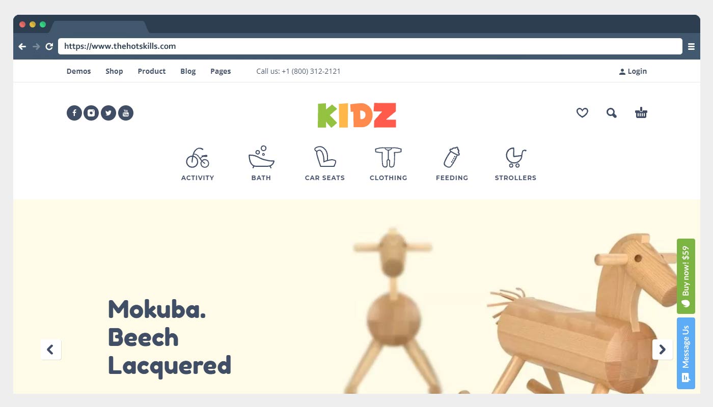 KIDZ - Bebek Dükkanı ve Çocuk Mağazası Teması