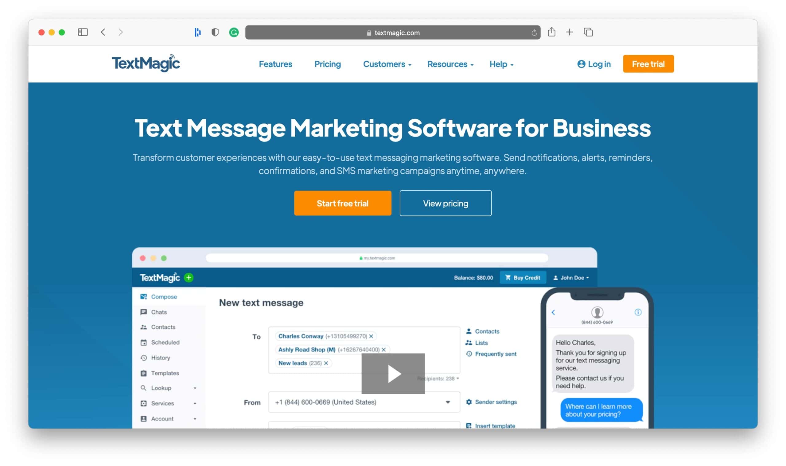 Инструменты SMS-маркетинга TextMagic