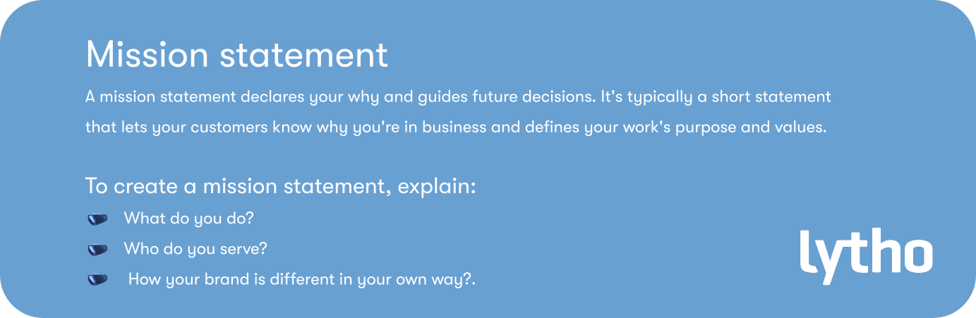 o que é uma declaração de missão