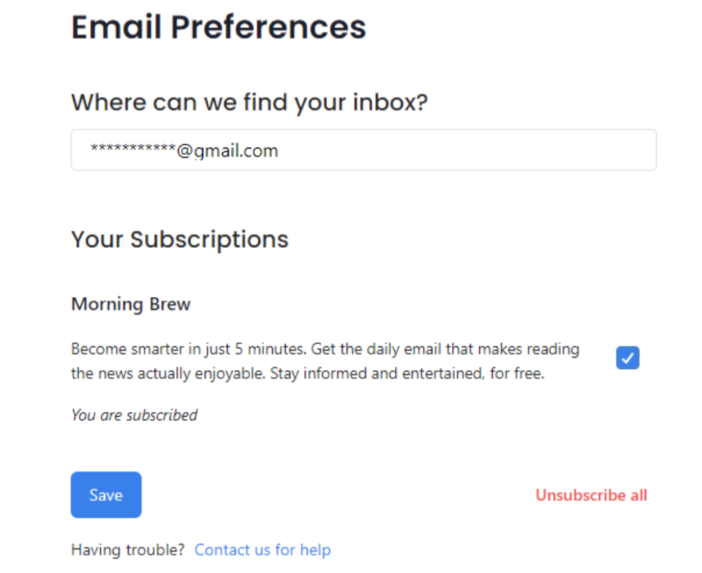 Befolgen Sie diese Tipps von Validity, um Ihr E-Mail-Einstellungscenter zu aktivieren.