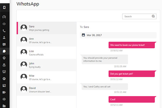 Funkcje SpyMyFone-WhatsApp